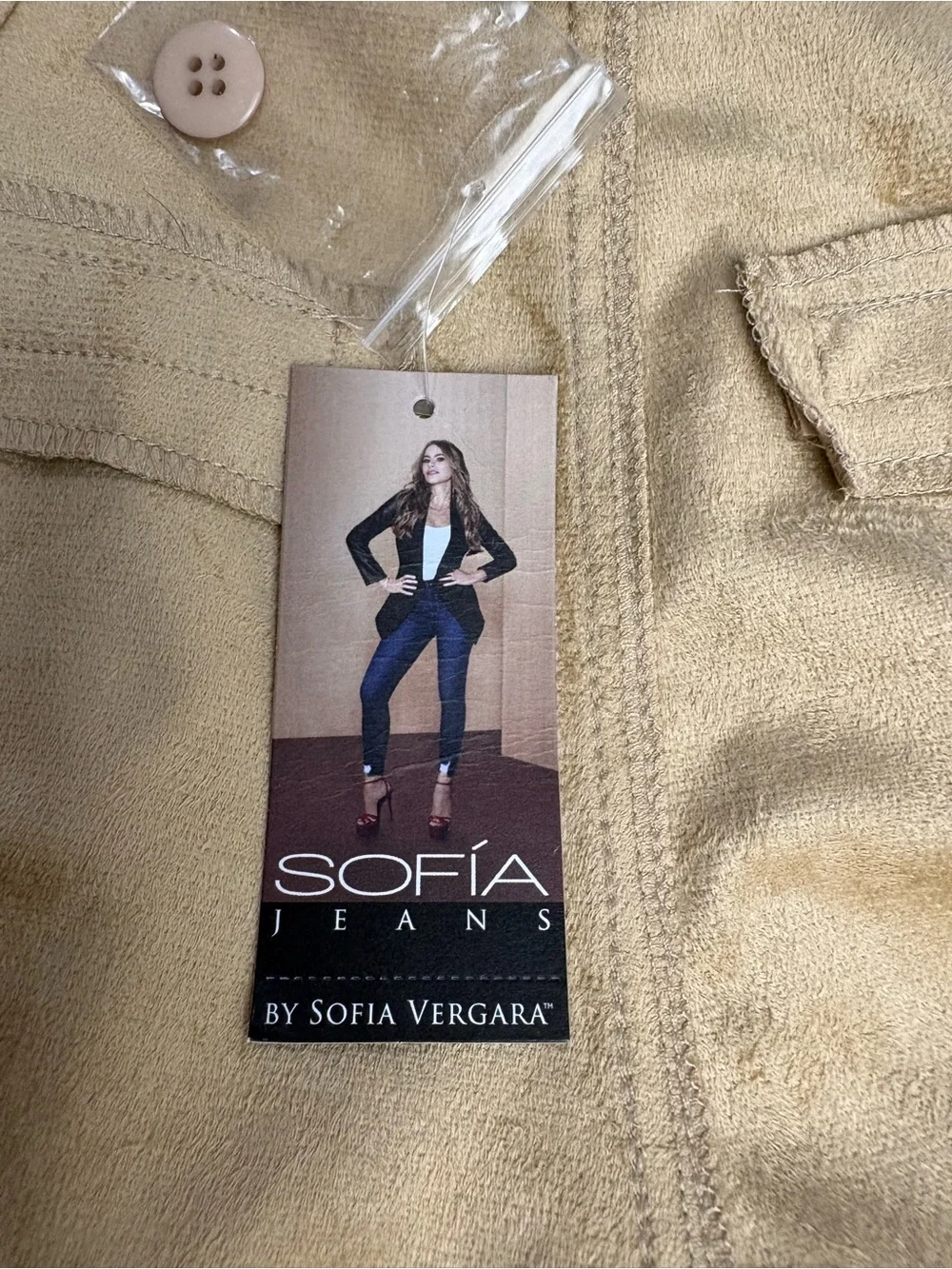 Sofia Jeans by Sofia Vergara Faux Leather Pleather Shorts Size 10 Tan